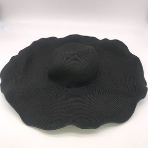 AUGUST HAT COMPANY Black Woven Wire Brim Sun Hat